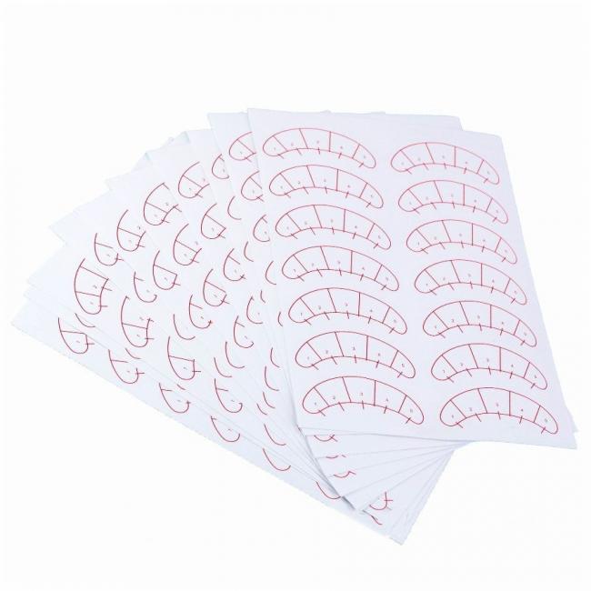 Aufkleber mit Markierung für Wimpernverlängerung (70 Paar pro Packung)