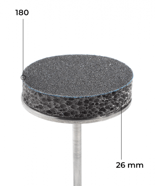 Buff-Disc 26 mm (schwarz, 180 Grit, 50 Stk.)