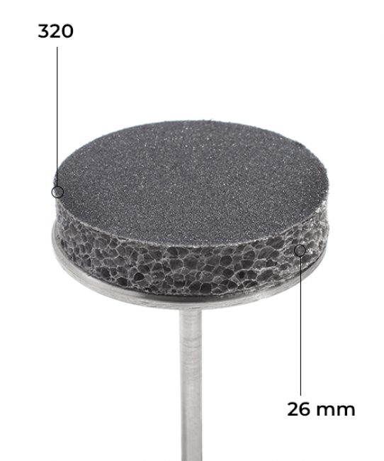 Disque buffer 26 mm (noir, grain 320, 50 pcs)