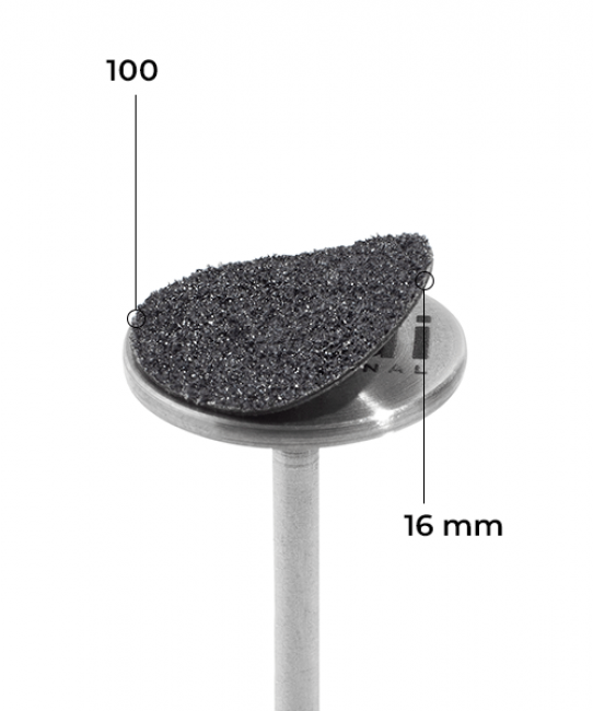 Disc 16 mm (schwarz, 100 Grit, ohne Schaumstoffpolster, 50 Stk.)