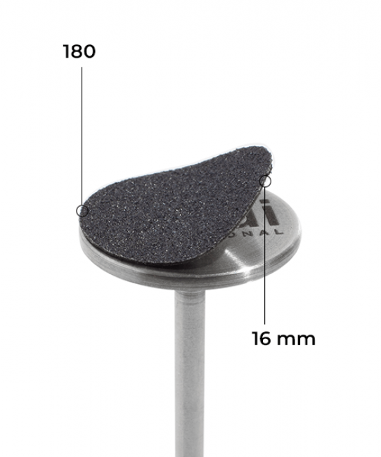 Disque 16 mm (noir, grain 180, sans support mousse, 50 pcs)
