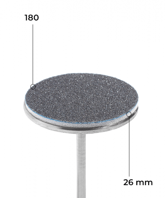 Disc 26 mm (schwarz, 180 Grit, mit Schaumstoffpolster, 50 Stk.)