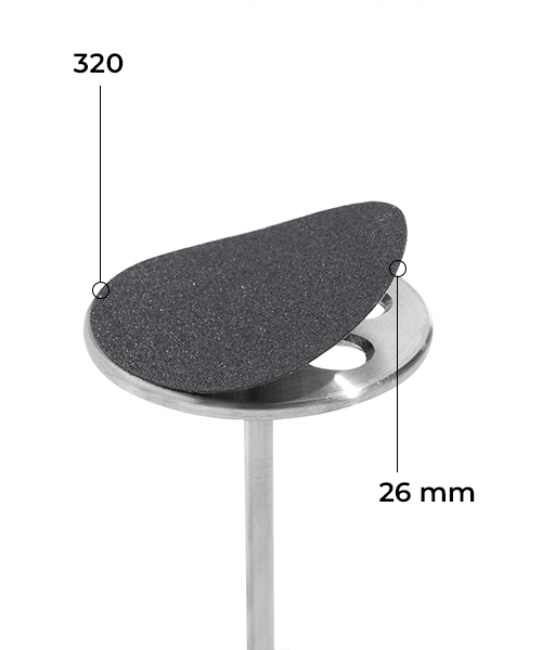 Disque 26 mm (noir, grain 320, sans support mousse, 50 pcs)