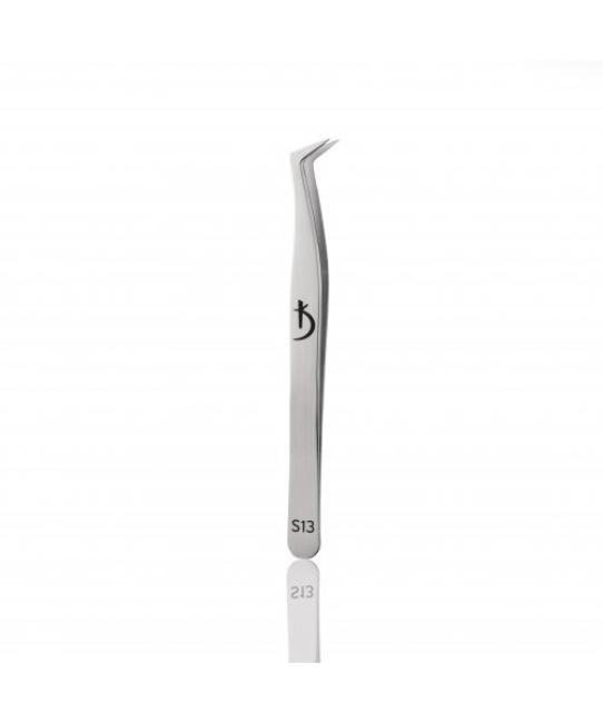 Tweezers for eyelash extensions S13