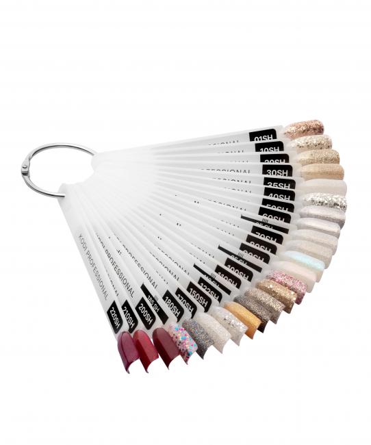 Palette de teintes vernis semi-permanent série Shine (24 tips)