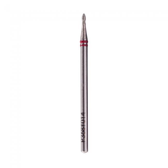 Fraise diamantée en forme d'aiguille, grain fin, diamètre 1,4 mm, longueur utile 10,0 mm, P850f014