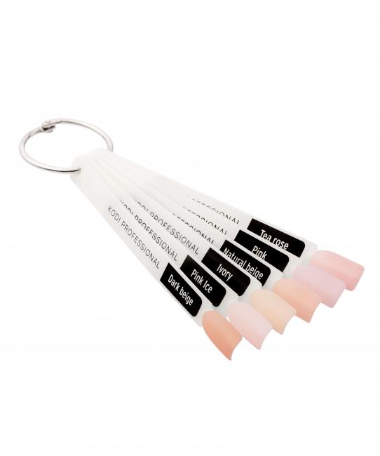 Palette of Gel Polishes Natural Rubber Base (6 Tips)