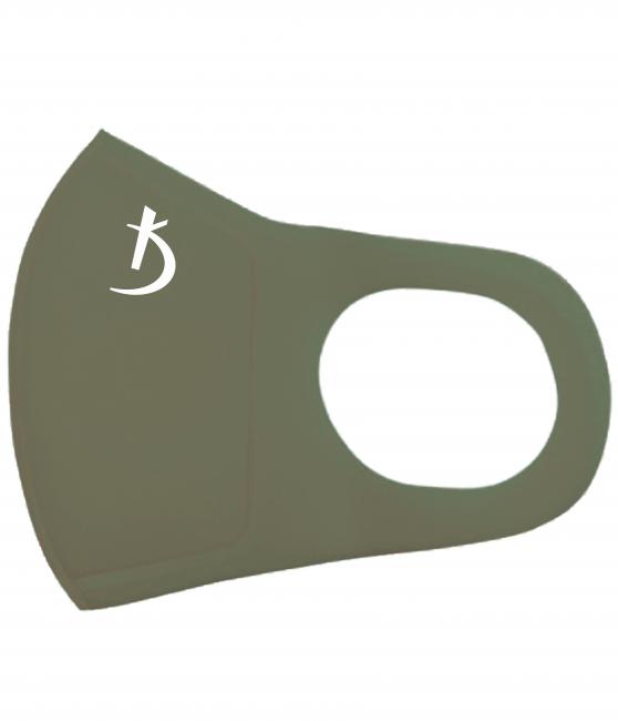 Double Layer Neoprene Mask Without Valve, Green Khaki with Logo