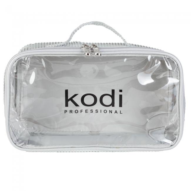 Cosmetic Bag Aquarium with Transparent Top, Color: Silver Honeycomb